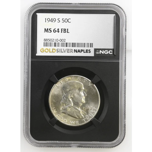 1949(S) - 0.3617oz Silver Franklin Half Dollar - NGC MS64 FBL (S13B-B15)