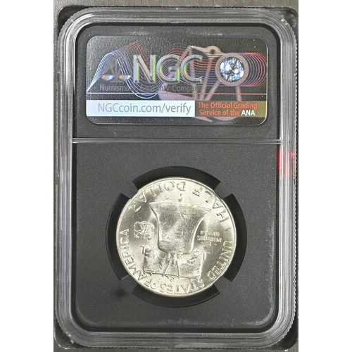 1950(D) - 0.3617oz Silver Franklin Half Dollar - NGC MS63 FBL (S13B-B5) (2)