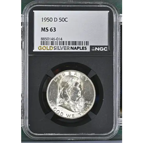 1950(D) - 0.3617oz Silver Franklin Half Dollar - NGC MS63 (S13B-B6)