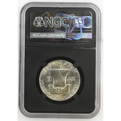 1953(D) - 0.3617oz Silver Franklin Half Dollar - NGC MS64 FBL (S13B-B1) (2)