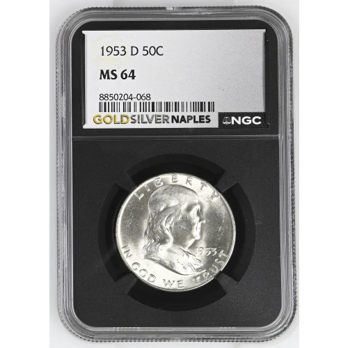 1953(D) - 0.3617oz Silver Franklin Half Dollar - NGC MS64 (S13B-B3)