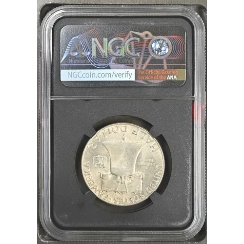 1954(D) - 0.3617oz Silver Franklin Half Dollar - NGC MS63 FBL (S13B-B8) (2)
