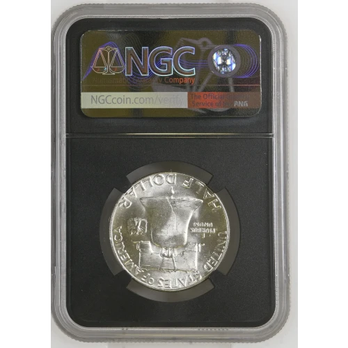1955 - 0.3617oz Silver Franklin Half Dollar - NGC MS63 FBL (S13B-B13) (2)