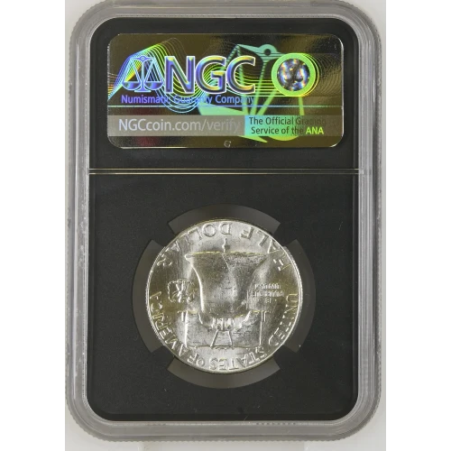 1957 - 0.3617oz Silver Franklin Half Dollar - NGC MS63 (S13B-B14) (2)