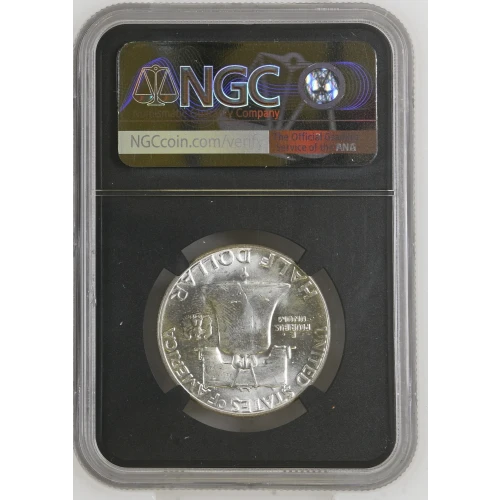 1957 - 0.3617oz Silver Franklin Half Dollar - NGC MS64 (S13B-B12) (2)