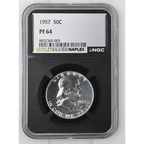 1957 - 0.3617oz Silver Franklin Half Dollar - NGC PF64 (S13B-B19)