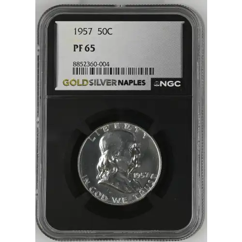 1957 - 0.3617oz Silver Franklin Half Dollar - NGC PF65 (S13B-B19)