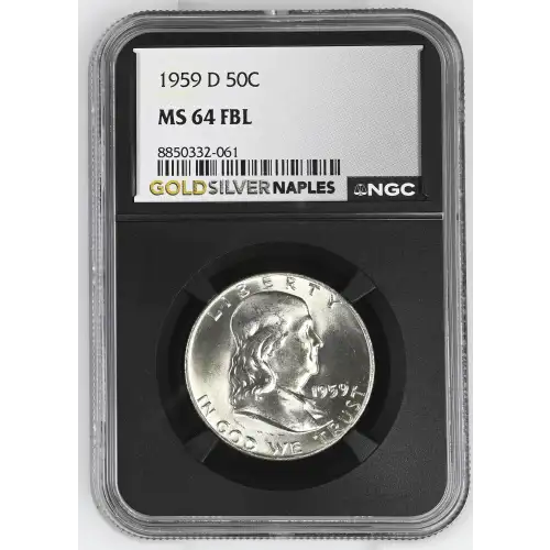 1959(D) - 0.3617oz Silver Franklin Half Dollar - NGC MS64 FBL (S13B-B4)