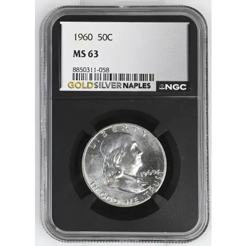 1960 - 0.3617oz Silver Franklin Half Dollar - NGC MS63 (S13B-B2) (2)