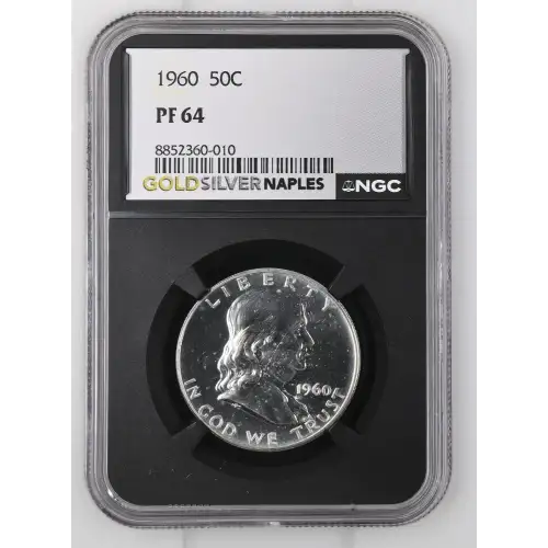 1960 - 0.3617oz Silver Franklin Half Dollar - NGC PF64 (S13B-B20)
