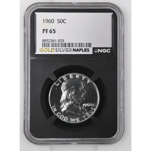 1960 - 0.3617oz Silver Franklin Half Dollar - NGC PF65 (S13B-B20)