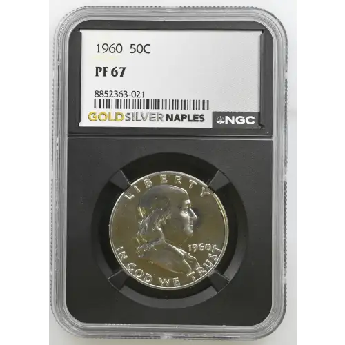 1960 - 0.3617oz Silver Franklin Half Dollar - NGC PF67 (S13B-B20)