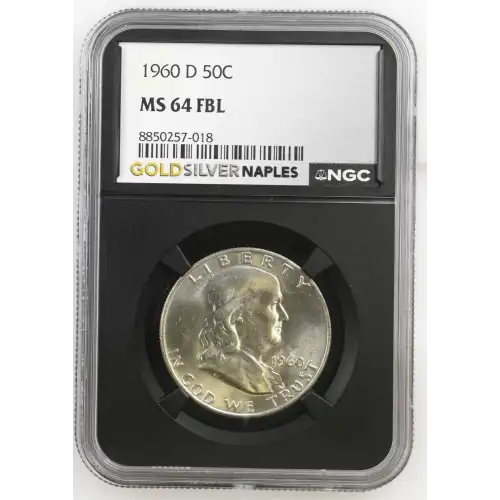 1960(D) - 0.3617oz Silver Franklin Half Dollar - NGC MS64 FBL (S13B-B1)