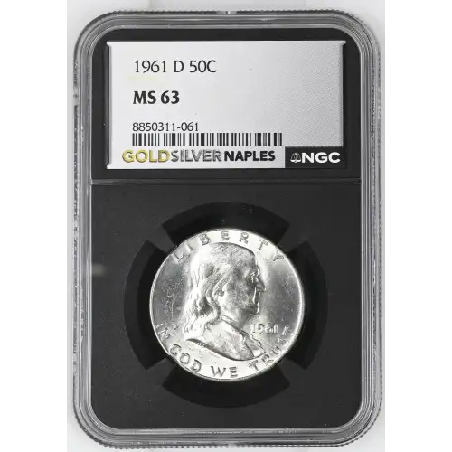 1961(D) - 0.3617oz Silver Franklin Half Dollar - NGC MS63 (S13B-B2) (2)