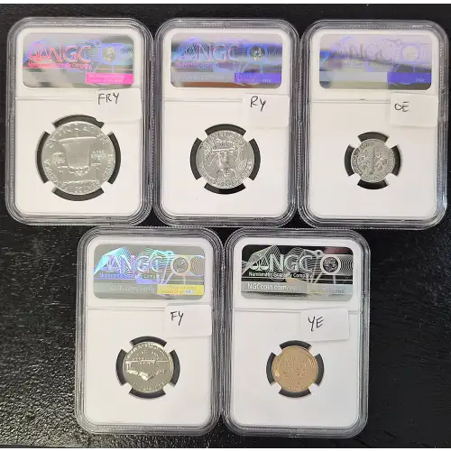 1962 U.S. Silver Proof Set, Complete 5-Coin Set, Original Packaging (2)
