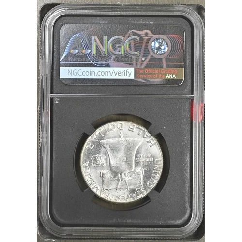 1963 - 0.3617oz Silver Franklin Half Dollar - NGC MS63 (S13B-B5) (2)