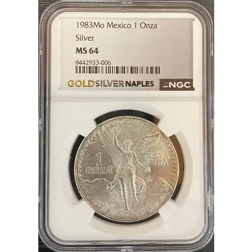 1983 - Mexico 1 Onza Libertad - 1oz Silver - MS64 (Storage 11A)