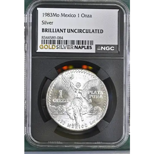 1983Mo Mexico 1 Onza Libertad 1oz Silver BRILLIANT UNCIRCULATED (S13B - B17)