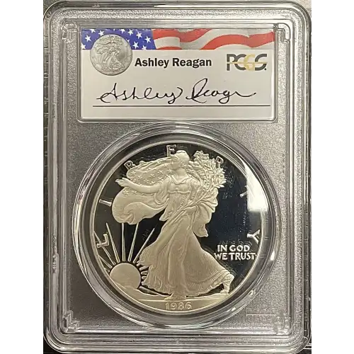 1986(S) - 1oz Silver Eagle Reagan Legacy Series - S$1 PCGS PR69DCAM