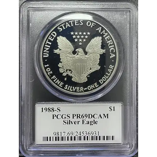 1988(S) - 1oz Silver Eagle - S$1 PCGS PR69DCAM (D11-B14)