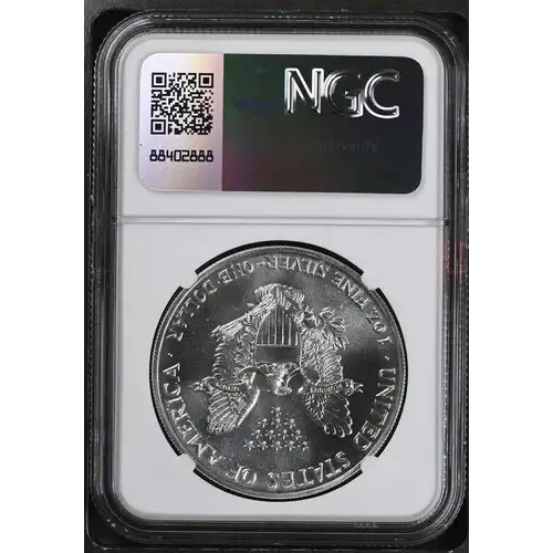 1989- 1oz Silver Eagle S$1 NGC MS 69 (D10-B8) (2)