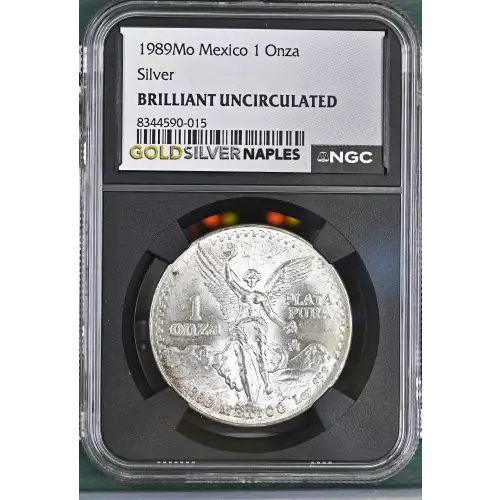 1989Mo Mexico 1 Onza Libertad 1oz Silver BRILLIANT UNCIRCULATED