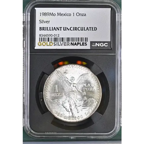 1989Mo Mexico 1 Onza Libertad 1oz Silver BRILLIANT UNCIRCULATED
