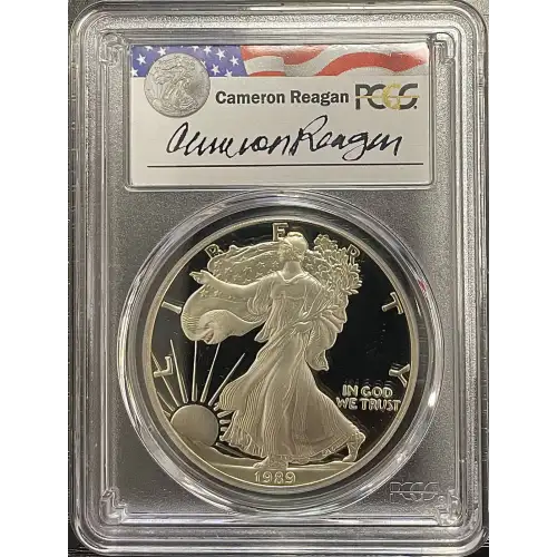 1989(S) - 1oz Silver Eagle Reagan Legacy Series - S$1 PCGS PR69DCAM (D11-B14)