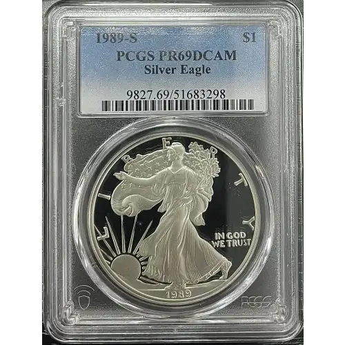 1989(S) - 1oz Silver Eagle - S$1 PCGS PR69DCAM (D11-B14)