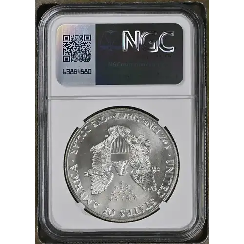 1990 - 1oz Silver Eagle S$1 NGC MS69 (D10-B11) (2)