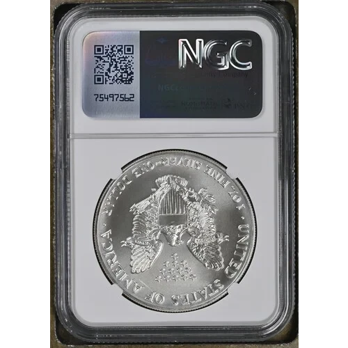 1990 - 1oz Silver Eagle S$1 NGC MS69 (S19A-B3) (2)