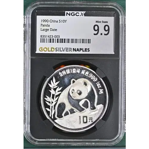 1990 China S10Y Panda Large Date- NGC- MS9.9 (S19A-B10)