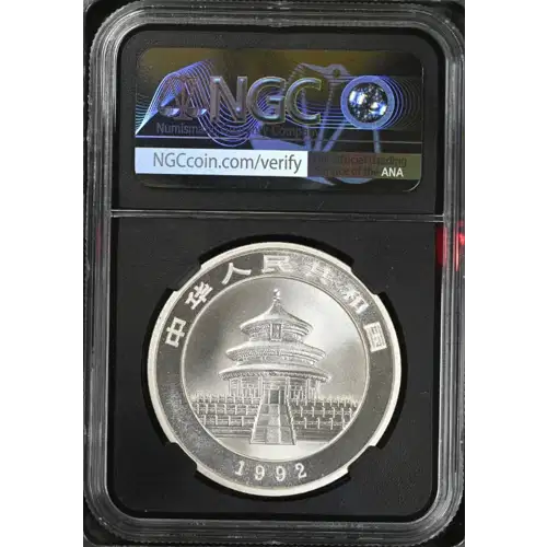 1992 1 oz China S10Y Panda Large Date NGC MS9.9 (S19A-B10) (4)