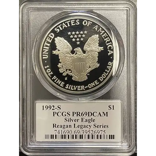 1992(S) - 1oz Silver Eagle Reagan Legacy Series - S$1 PCGS PR69DCAM (D11-B14) (2)