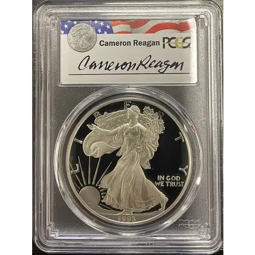 1993(P) - 1oz Silver Eagle Reagan Legacy Series - S$1 PCGS PR69DCAM (D11-B14)