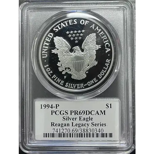 1994(P) - 1oz Silver Eagle Reagan Legacy Series - S$1 PCGS PR69DCAM (D11-B14)
