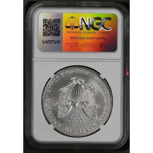 1995 - 1oz Silver Eagle S$1 NGC MS69 (D10-B14)