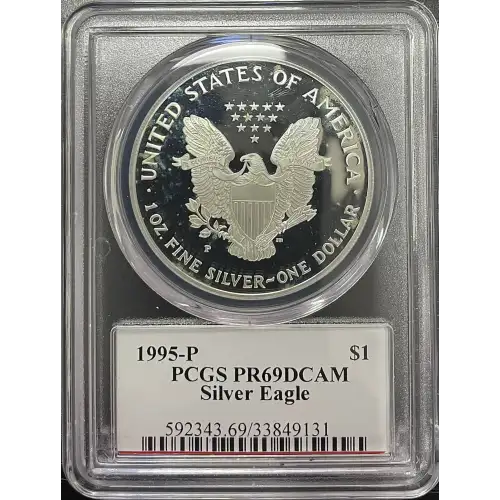 1995(P) - 1oz Silver Eagle - S$1 PCGS PR69DCAM (D11-B17)