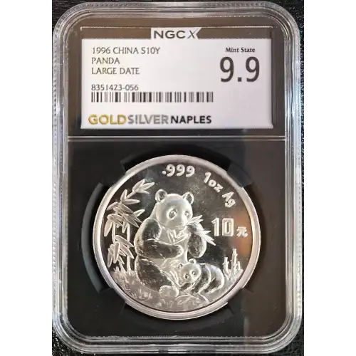 1996 CHINA S10Y PANDA LARGE DATE  MS 69 (Storage 12A)
