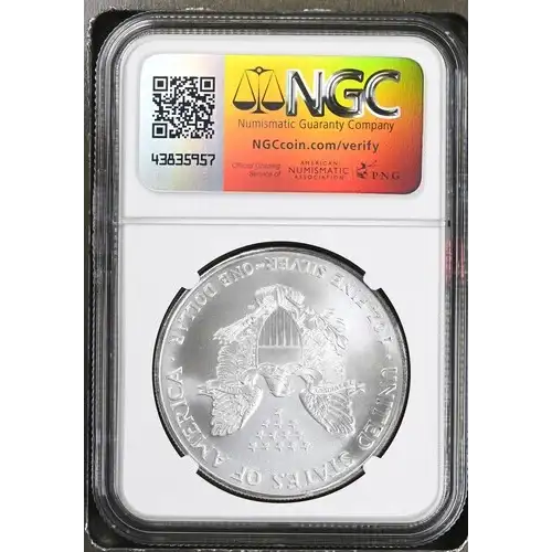 1997 - 1oz Silver Eagle S$1 NGC MS 69  (2)