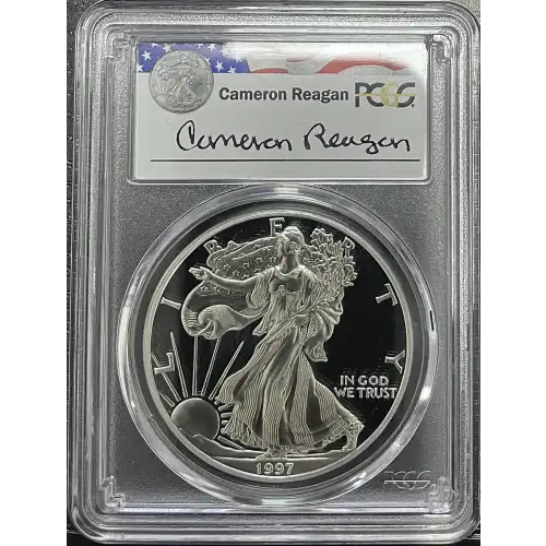 1997(P) - 1oz Silver Eagle Reagan Legacy Series - S$1 PCGS PR69DCAM (D11-B14)