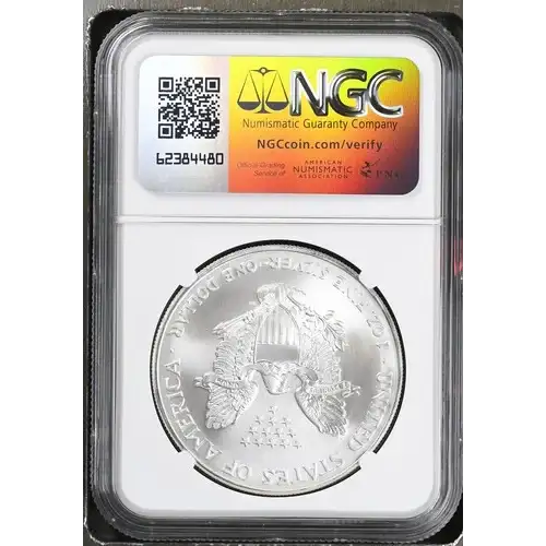 1998 - 1oz Silver Eagle S$1 NGC MS 69 (D10-B9) (2)