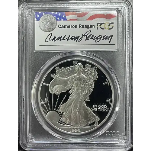 1998(P) - 1oz Silver Eagle Reagan Legacy Series - S$1 PCGS PR69DCAM (D11-B14)