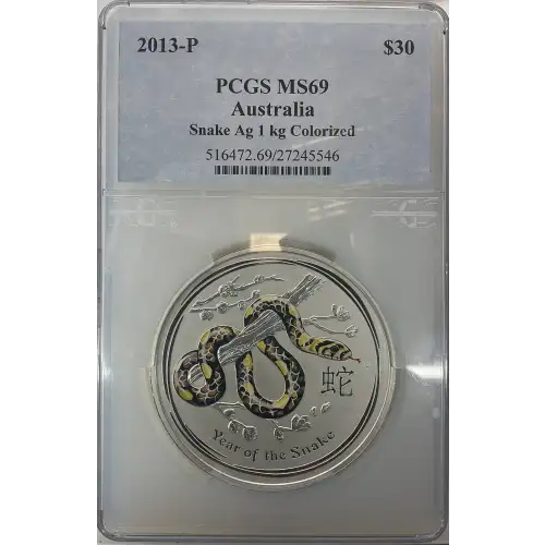 1Kilo Year of the Snake Silver - Australia $30 - (2)