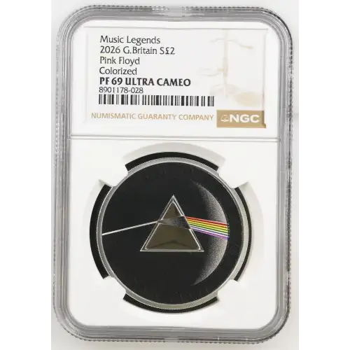 1oz Pink Floyd Silver Coin - G. Britain 2PNDS - (4)