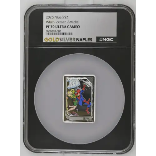 1oz Spider-Man: When Iceman Attacks! Silver - Niue $2 - (2)