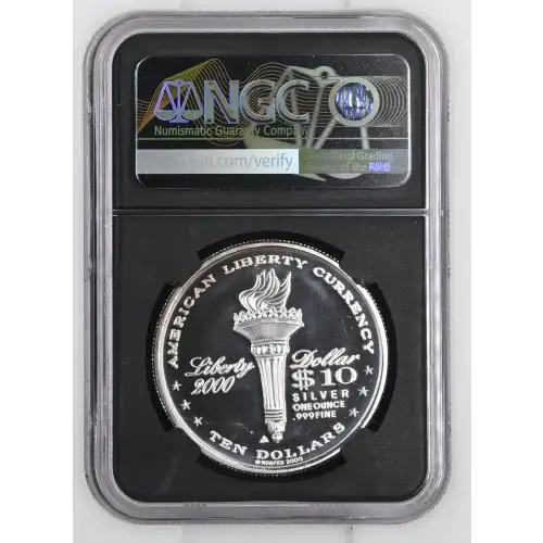 2000 1oz Norfed S$10 Medal American Liberty Currency PF67 UC (D-13)