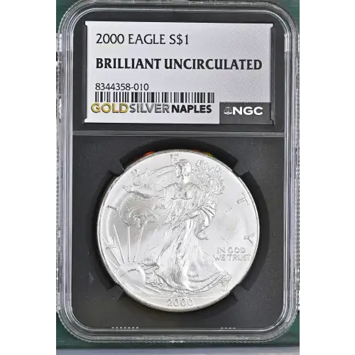 2000 - 1oz Silver Eagle - S$1 NGC BRILLIANT UNCIRCULATED (D10-B34)