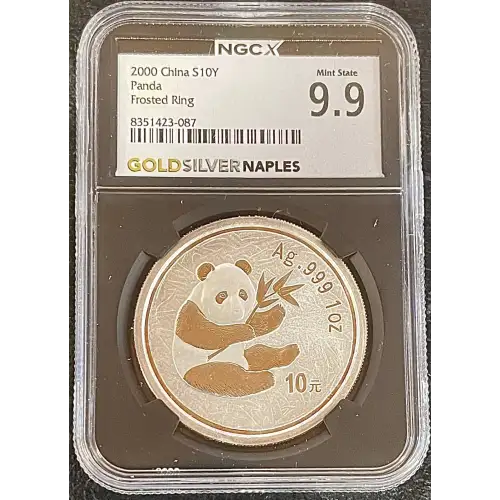 2000 China S10Y Panda Frosted Ring MS69 (Storage 12A)