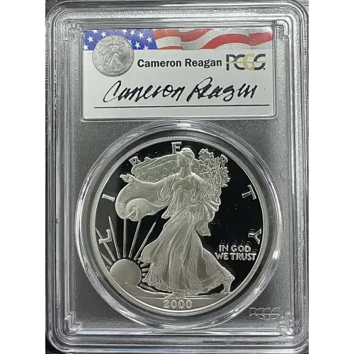 2000(P) - 1oz Silver Eagle Reagan Legacy Series - S$1 PCGS PR69DCAM (D11-B14)